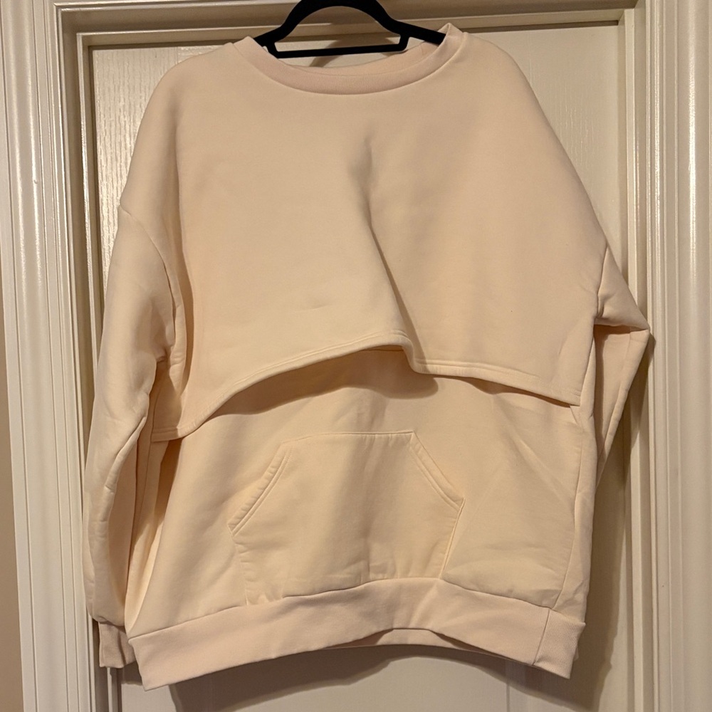 Latched Mama 365 Snuggle-Up Nursing Pullover in Cream 2X